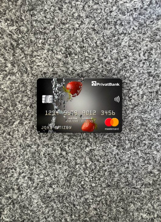 Download Ukraine PrivatBank mastercard photolook front Photoshop template